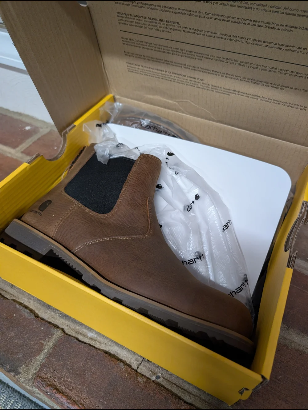 Carhartt Brown Leather Chelsea Boot with Steel Toe